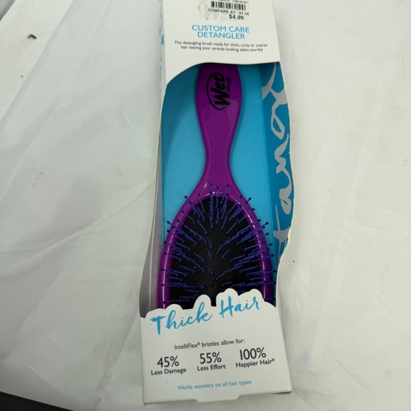 Wet Brush Other - Wet‎ Brush Custom Care Detangler Purple Hair Brush for Thick Curly Coarse Hair
